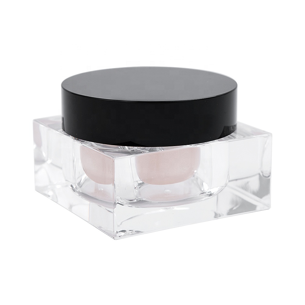 30g 50g 75g Square Refillable Cosmetic Packaging High Quality Replaceable Cream Jar For Skincare Sustainable Cosmetic Packaging