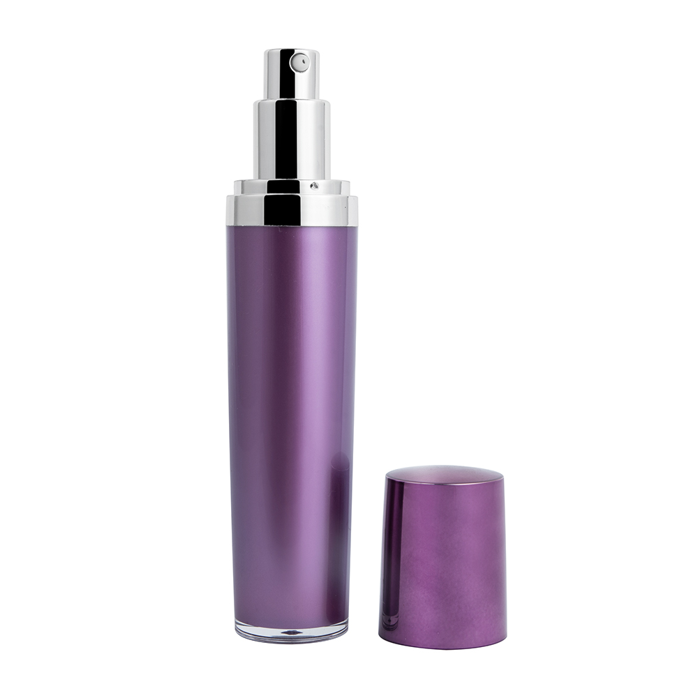 Purple Color Acrylic Lotion Pump Cosmetic Bottle