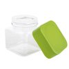 180ml 215ml 360ml Clear PET Plastic Jars Square Cream Jar
