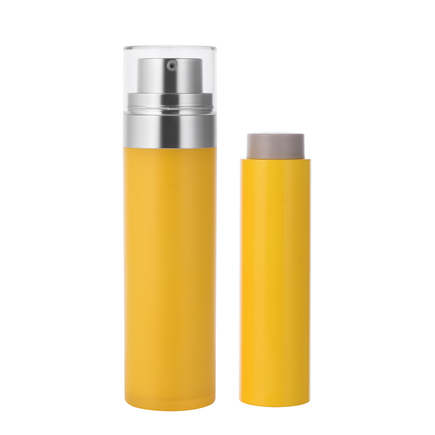 30ml 50ml PET Cylindrical Refillable Airless Bottle Wholesale Replaceable Cosmetic Airless Pump Bottle
