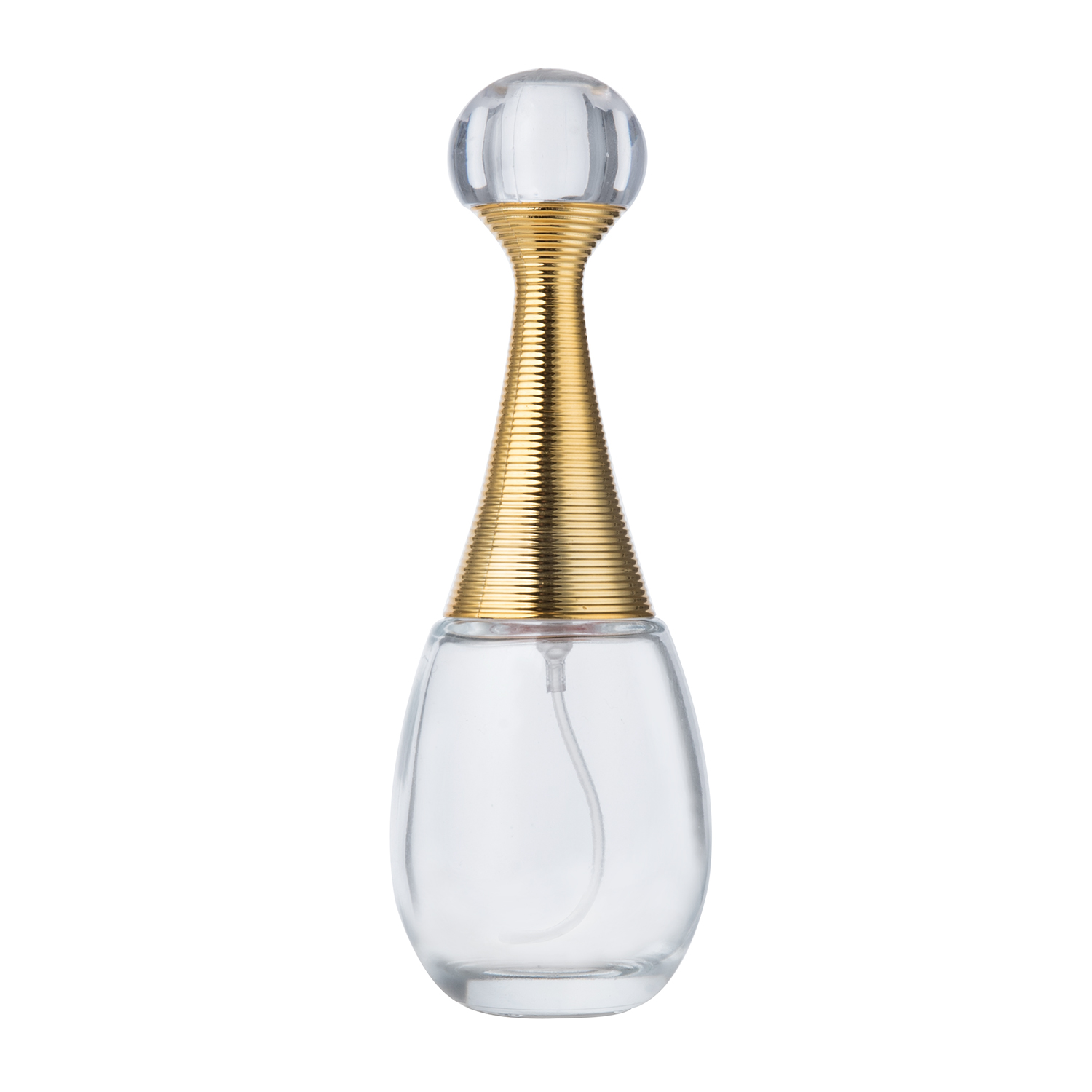 30ml 50ml 100ml Oval Glass Perfume Bottle with Spray Pump Empty Glass Bottle