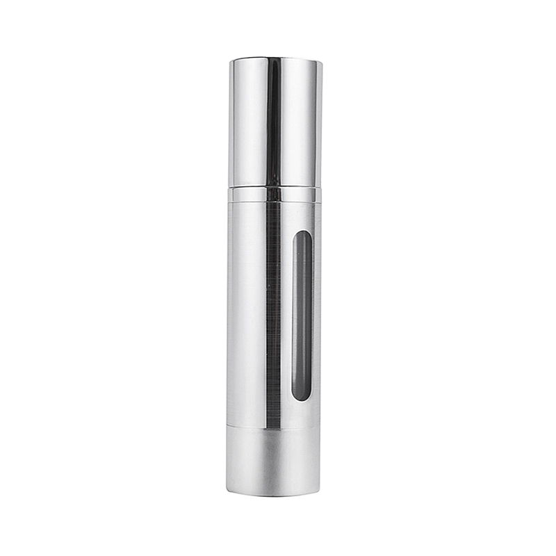 Silver Pump Cosmetic Container Bottle