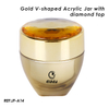 V Shaped Diamond Top Acrylic Cosmetic Packaging Jar