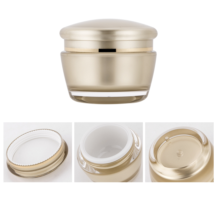 15g 30g 50g 150g Eco Sub gold color PMMA Face Cream Jar