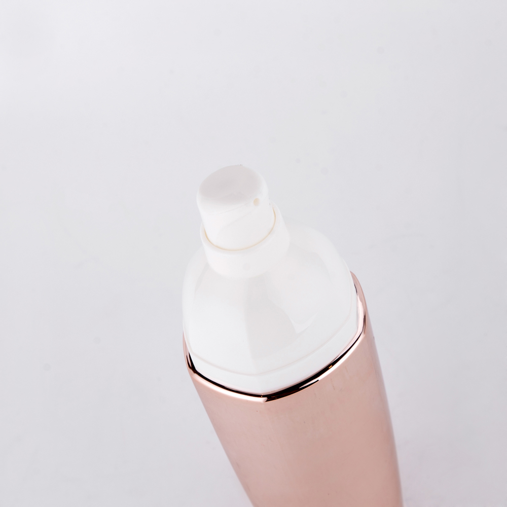 40ml 100ml 120ml Rose Gold Color Cosmetic Glass Bottle Pump