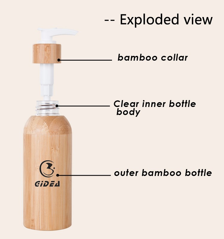120ml Bamboo And Plastic Lotion Pump Bottle